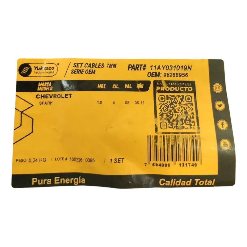 Cables Bujias Chevrolet Spark Original
