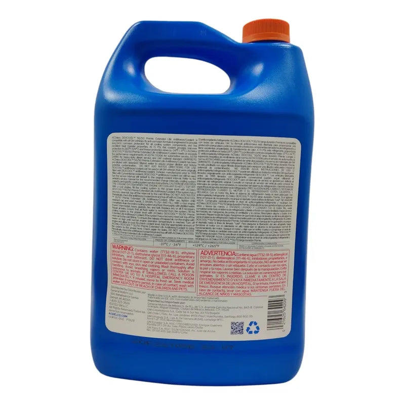Refrigerante Acdelco Importado 50/50 Original Sellado Naranja