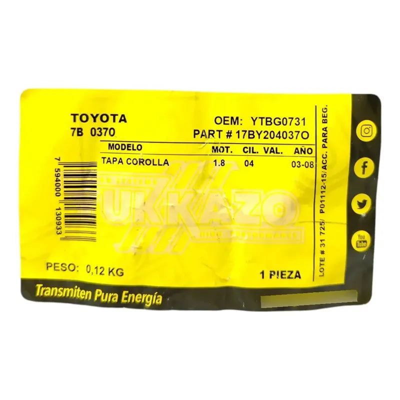 Tapa Modulo Gasolina Corolla 2003 2004 2005 2006 2007 2008