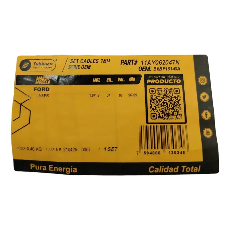Cables Bujias Ford Laser 1.6 1.8 96-99 Original