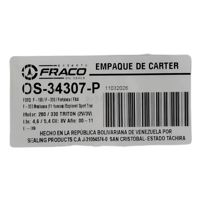 Empacadura Carter F150 F350 Fx4 Fortaleza Explorer 4.6 5.4