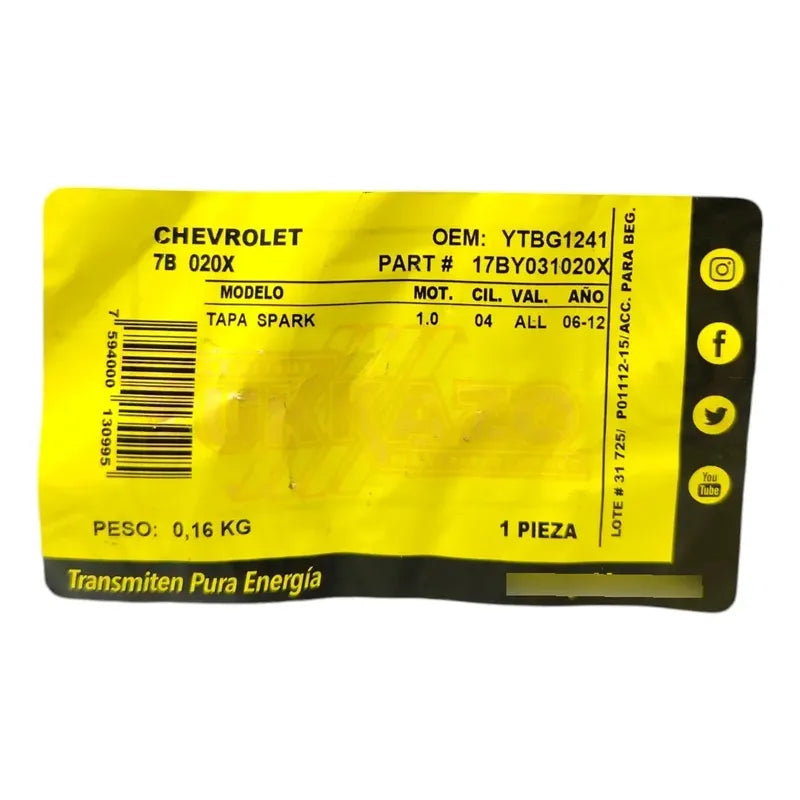 Tapa Plastica Bomba Gasolina Chevrolet Spark